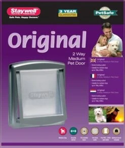Petsafe 757 Hondenluik - Medium - Zilver/Tranparant -Dierenwinkel 1010x1200