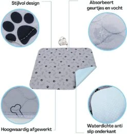XXL Puppy Training Pad - Plasmat - Zwart - 104 X 104 Cm - Hondentoilet - Herbruikbaar - Wasbaar -Dierenwinkel 1137x1200