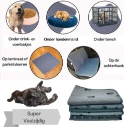 XXL Puppy Training Pad - Plasmat - Zwart - 104 X 104 Cm - Hondentoilet - Herbruikbaar - Wasbaar -Dierenwinkel 1167x1200