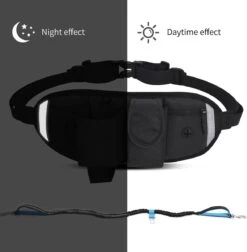 BOTC Looplijn Hond Met Heupriem Voor Hardlopen - Met Drinkbak Hond - Hondenriem - 1 Roll Poep Zakjes - Zwart -Dierenwinkel 1175x1200 1