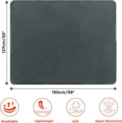 Hondendeken, Fleece, Waterdicht, Wasbaar, Hondenmat, Huisdier, Warme Zachte Deken Voor Hondendeken, Kattendeken, Deken Voor Katten En Honden, Waterdichte Deken Voor Bank, Bed, 150 X 127 Cm -Dierenwinkel 1185x1200 3