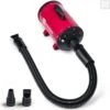 Nuvoo Professionele Hondenföhn / Waterblazer / Hondenborstel Met 3 Opzetstukken - Verstelbare Vermogen Tot 2200W - Warme / Koude Stand - Rood -Dierenwinkel 1187x1200