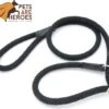 Sliplijn Met Stop - 2 Meter - Zwart - Verstevigd - Roestvrij Staal - Verstelbaar - Hondenriem - Trainingslijn Voor Honden - Touw - Touwlijn - Lijn - Made In Portugal -Dierenwinkel 1200x1045 2