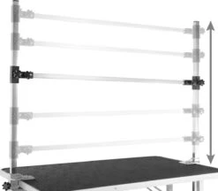 Tectake - Honden Trimtafel Met Twee Lussen - Zwart/zilver- 402893 -Dierenwinkel 1200x1051