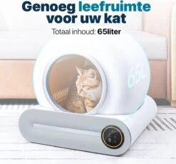 BOME Automatische Kattenbak - Zelfreinigende Kattenbak - Met App En Touchscreen - 65L -Dierenwinkel 1200x1117 3