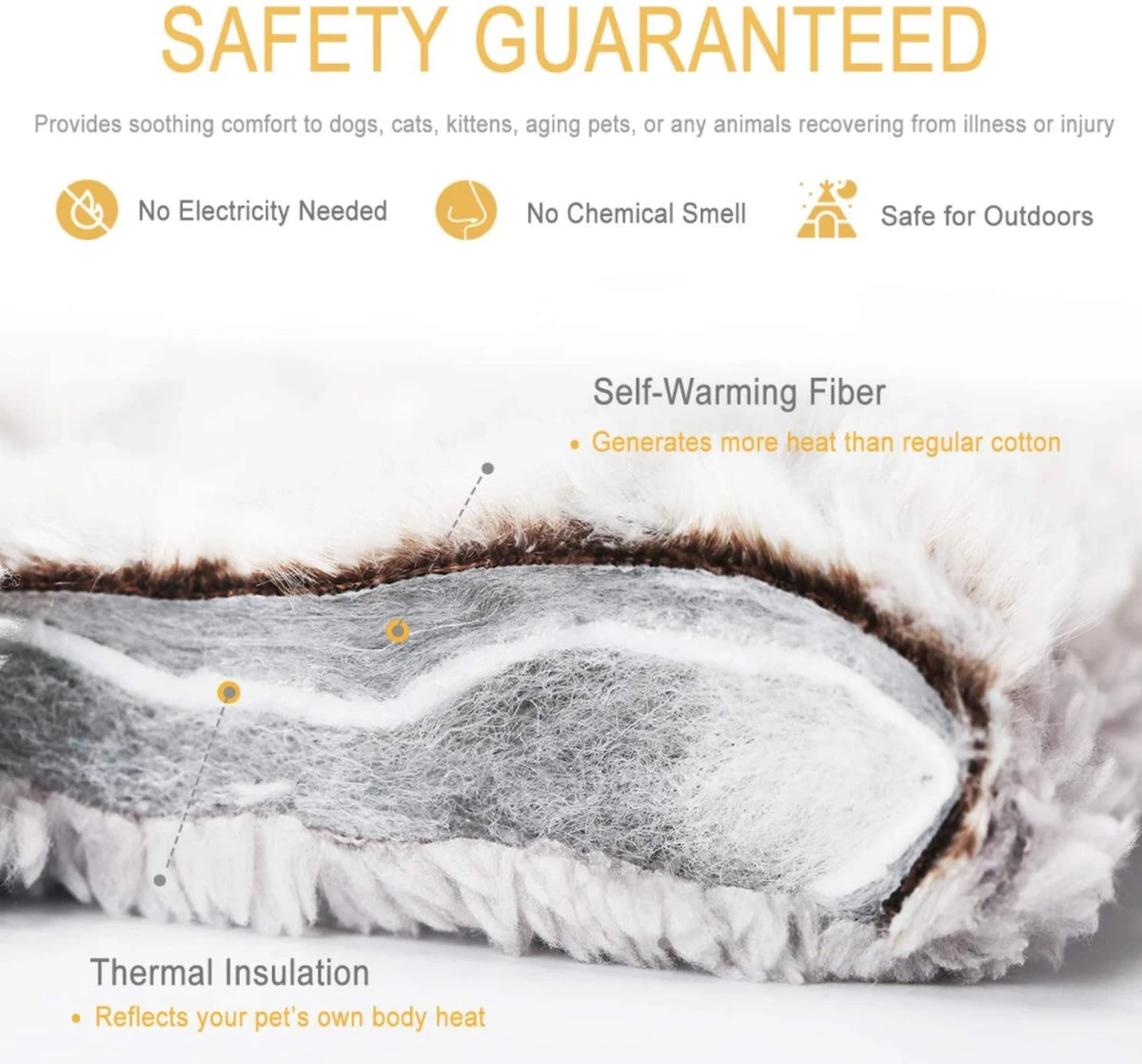 Merkloos Zelfverwarmende Dierendeken Zonder Stroom Thermo Deken Hond Kat Inclusief Adreslabel 70 X 47 Cm 5 Merkloos Zelfverwarmende Dierendeken Zonder Stroom Thermo Deken Hond Kat Inclusief Adreslabel 70 X 47 Cm - Afbeelding 3