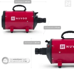Nuvoo Professionele Hondenföhn / Waterblazer / Hondenborstel Met 3 Opzetstukken - Verstelbare Vermogen Tot 2200W - Warme / Koude Stand - Rood 13 Nuvoo Professionele Hondenföhn / Waterblazer / Hondenborstel Met 3 Opzetstukken - Verstelbare Vermogen Tot 2200W - Warme / Koude Stand - Rood -Dierenwinkel 1200x1127