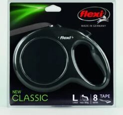 Flexi Rollijn New Classic Tape Large 8 M - Hondenriem - Zwart Tot 50kg -Dierenwinkel 1200x1129