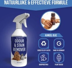Petsly Odour & Stain Remover - Geurverwijderaars - Urine Vlekken Verwijderen Urinegeur Verwijderen Met Plantaardige Enzymen - 1L -Dierenwinkel 1200x1142