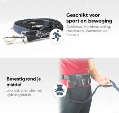Canicross Looplijn Hond Met Heupriem Voor Hardlopen - Elastische Handsfree Hondenriem - Honden Trainingslijn - 150/200cm - Grijs -Dierenwinkel 1200x1142 3