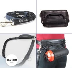 Canicross Looplijn Hond Met Heupriem Voor Hardlopen - Elastische Handsfree Hondenriem - Honden Trainingslijn - 150/200cm - Grijs -Dierenwinkel 1200x1142 4