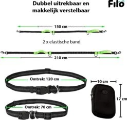 Filo Elastische Hondenriem Middel - Hardlopen En Wandelen - Hardloopriem Hond Handsfree Met Heuptasje - Looplijn Met Heupriem - Canicross Gordel Honden - Riemen - Heupgordel - Leiband -Dierenwinkel 1200x1142 5