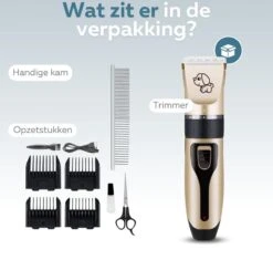 BYER Professionele Dieren Tondeuse Set - Voor Huisdieren Katten & Honden - Draadloos - Oplaadbare Pet Trimmer - Dog Tondeuze Clipper - 5 Standen & Vier Opzetkammen - Low Noise -Dierenwinkel 1200x1142 6