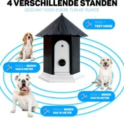 Vulpes Pets® Anti Blaf Apparaat Pro - Anti Blafband Voor Alle Honden - Luxe Hondentrainer - Diervriendelijk & Zonder Schok - Inclusief 9V Batterij - Waterbestendig - Ophangbaar - Instelbare Ultrasone Niveauregeling - 4 Standen -Dierenwinkel 1200x1153 6