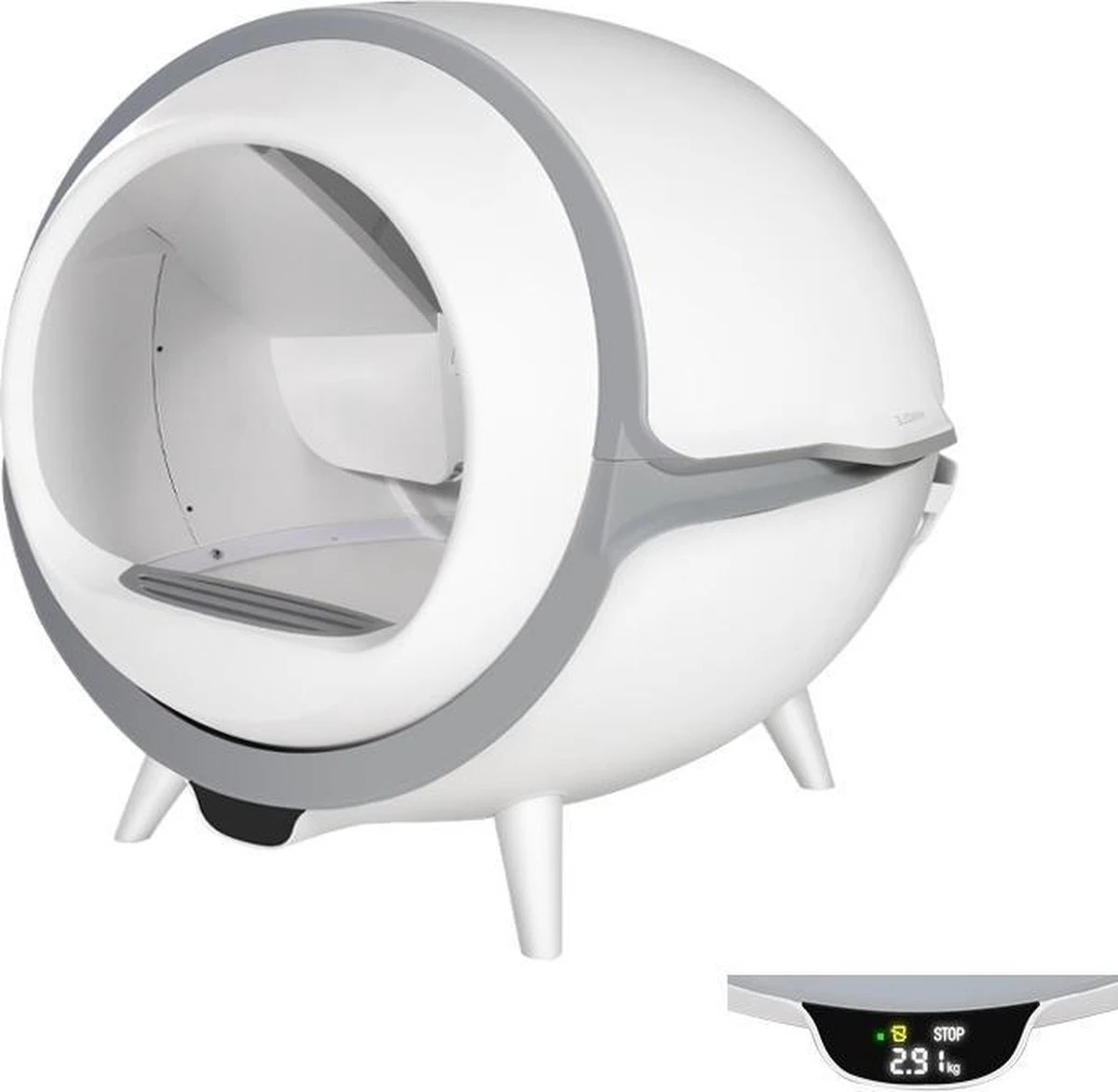 Merkloos Premium Kattenbak - Automatische - Zelfreinigende - Elektrische Kattenbak - Design Kattenbak