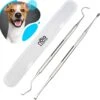 Nola & Coco® Tandsteen Verwijderaar Set Inclusief Bewaardoosje - Tandenkrabber - Set Van Twee - Hond - Kat - Tandenborstel - Tandplak Verwijderen - Tandenstoker - Honden Tanden Schoonmaken - Tandenhaakje - Gebitsreiniging -Dierenwinkel 1200x1178 1