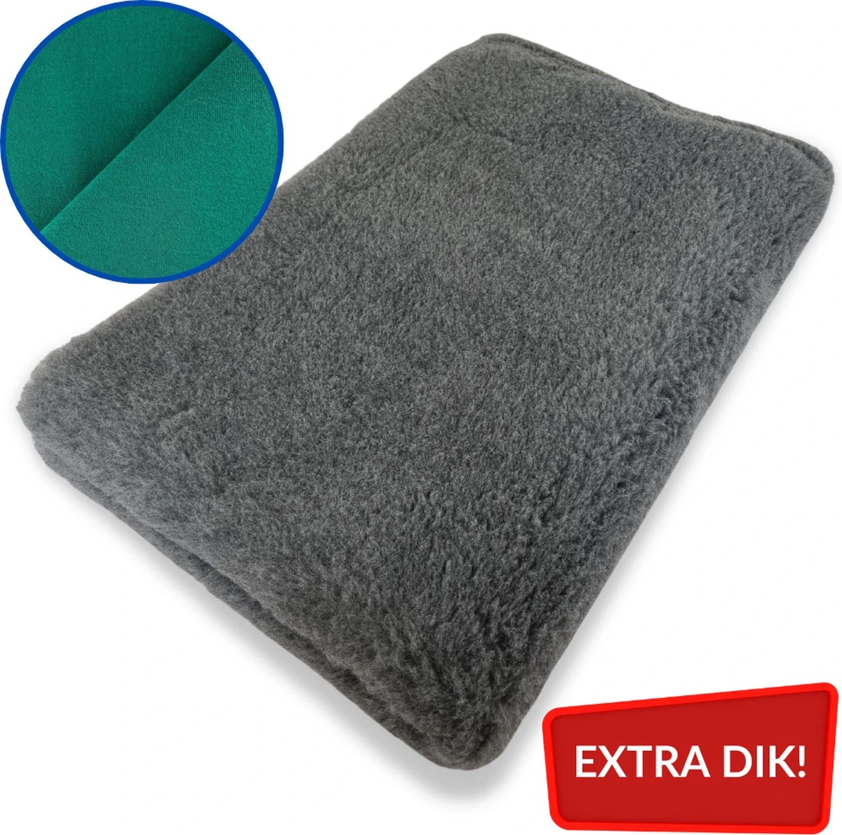 Vetbed PROF - Hondenmat - 35 MM Dikte - Grijs Effen - 150 X 100 CM - Dierenmat Groene Rug - Benchmat - Hondenkleed - Machine Wasbaar - Voor Hond, Kat En Cavia 3 Vetbed PROF - Hondenmat - 35 MM Dikte - Grijs Effen - 150 X 100 CM - Dierenmat Groene Rug - Benchmat - Hondenkleed - Machine Wasbaar - Voor Hond, Kat En Cavia