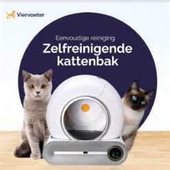 Viervoeter™ Kattenbak Zelfreinigend – Automatische Kattenbak – Zelfreinigende Kattenbak – Anti-geur – 53x58x55cm – Bedienen Via App – 65 Liter -Dierenwinkel 1200x1196 6
