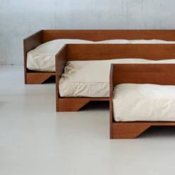 STUDIO ANIMAUX Hondenmand Met Katoenen Kussen (maat L) | 119 X 76,5 Cm | Hondenbed | Hondensofa | Hondenbank | Hout | Bruin -Dierenwinkel 1200x1200 107