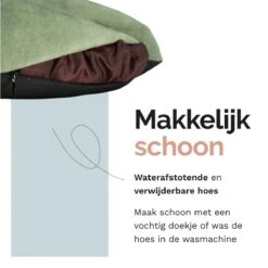 Rexproduct Hondenkussen - Hondenmand - Hondenbed Met Rits En Wasbaar - Manden & Kussens 90 X 110 CM - 0 Tot 80 Kg - SoftPet Groen -Dierenwinkel 1200x1200 152