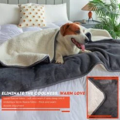 Hondendeken, Fleece, Waterdicht, Wasbaar, Hondenmat, Huisdier, Warme Zachte Deken Voor Hondendeken, Kattendeken, Deken Voor Katten En Honden, Waterdichte Deken Voor Bank, Bed, 150 X 127 Cm -Dierenwinkel 1200x1200 195