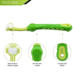 Merkloos Tandenborstel - Voor Huisdieren - Honden - 3 Zijdig - Multi-Hoek - Schoonmaken - Tanden - Slechte Adem - Tandsteen - Tandenborstel - Gezondheid - Blauw -Dierenwinkel 1200x1200 240