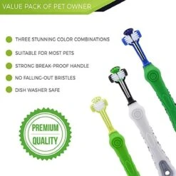 Merkloos Tandenborstel - Voor Huisdieren - Honden - 3 Zijdig - Multi-Hoek - Schoonmaken - Tanden - Slechte Adem - Tandsteen - Tandenborstel - Gezondheid - Blauw -Dierenwinkel 1200x1200 241