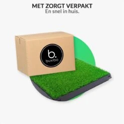 Merkloos Hondentoilet Kunstgras Met Bak - Indoor Dierentoilet - Uitneembare Opvangbak - Puppy Training Pets - Outdoor/Balkon/Tuin/Indoor Toilet - 50x64 Cm -Dierenwinkel 1200x1200 275