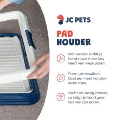 JC Pets Premium Pad Houder Met Rooster - Inclusief 20 Puppy Training Pads - Hondentoilet - Zindelijkheidstraining Hond -Dierenwinkel 1200x1200 285