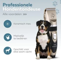BYER Professionele Dieren Tondeuse Set - Voor Huisdieren Katten & Honden - Draadloos - Oplaadbare Pet Trimmer - Dog Tondeuze Clipper - 5 Standen & Vier Opzetkammen - Low Noise -Dierenwinkel 1200x1200 333