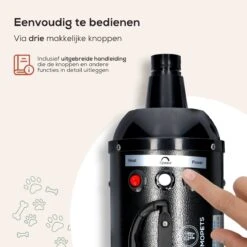 MiMOPETS® Hondenföhn Met 4 Opzetstukken – Waterblazer Voor Honden Met Geluiddemper -Hondendroger - Zwart -Dierenwinkel 1200x1200 357