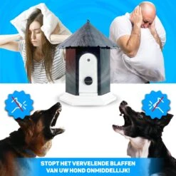Vulpes Pets® Anti Blaf Apparaat Pro - Anti Blafband Voor Alle Honden - Luxe Hondentrainer - Diervriendelijk & Zonder Schok - Inclusief 9V Batterij - Waterbestendig - Ophangbaar - Instelbare Ultrasone Niveauregeling - 4 Standen -Dierenwinkel 1200x1200 363