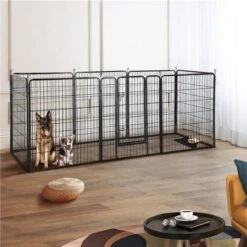 Merkloos Topmast Premium Puppyren - 120 Cm Hoog - 640 Cm Omtrek - Hondenren - Hondenhok - Zwart -Dierenwinkel 1200x1200 380