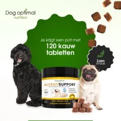 DOG OPTIMAL ANTI ALLERGY SUPPORT 120 Stuks - Allergie - Honden - Hondensnacks - Hondenkoekjes - Hondensupplementen - Honden - Puppy - Hondenvoeding - Weerstand - Jeuk-hond - Jeuk -Dierenwinkel 1200x1200 387