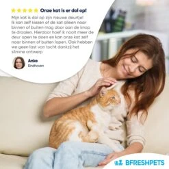 BFreshPets Kattenluik + Massageborstel - Met Tunnel - 4 Vergrendelingsstanden - Weersbestendig - Maat L - Zwart - 27 X 24 Cm -Dierenwinkel 1200x1200 502