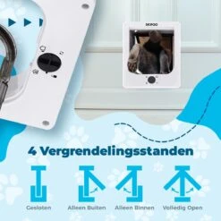 Skipoo Kattenluik Met Tunnel - Weerbestendig - Grote Kat - 4 Vergrendelingsstanden - Wit -Dierenwinkel 1200x1200 540