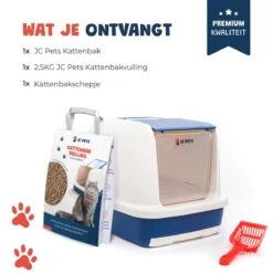 JC Pets Premium Kattenbak Systeem - Inclusief 2.5KG / 4L Kattenbakvulling - Zelfreinigend -Dierenwinkel 1200x1200 554