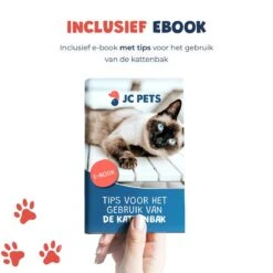 JC Pets Premium Kattenbak Systeem - Inclusief 2.5KG / 4L Kattenbakvulling - Zelfreinigend -Dierenwinkel 1200x1200 555