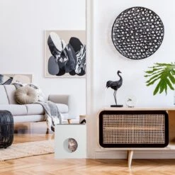 Relaxdays Kattenbak Ombouw - Met Zitkussen - Kattenhuis Wit - Kattenmeubel - Kattenkast -Dierenwinkel 1200x1200 562