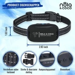 Nola & Coco® Oplaadbare Anti Blafband - 4 Kleuren - Zonder Schok - Waterdichte Diervriendelijke Blaf Halsband - Opvoedingshalsband - Voor Grote En Kleine Honden - Lichte Vibratie En Geluid - 3 Tot 60kg -Dierenwinkel 1200x1200 66