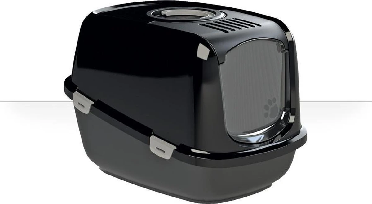 PeeWee EcoDome Kattenbak XXL- Zwart - Incl Schep 66.5 X 48.5 X 46.5