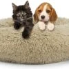 Behave Donut Hondenmand - Hondenkussen - Hondenbed - Kattenmand - Fluffy - Donut - 50cm - Beige -Dierenwinkel 1200x681