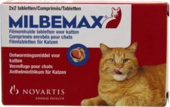 Milbemax Ontworming Tabletten Grote Kat 2 - 12 Kg 2 X 2 Tabletten -Dierenwinkel 1200x756