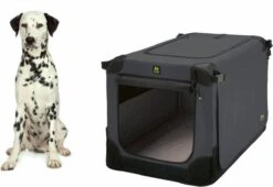 Maelson Soft Kennel - Robuuste Hondenbench Van Zacht Materiaal - Opvouwbare Kennel Met Stevig Stalen Binnenframe - Zwart/antraciet - XXS / XS / S / M / L / XL / XXL - 72 S -Dierenwinkel 1200x827