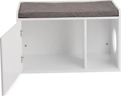 Relaxdays Kattenbak Ombouw - Met Zitkussen - Kattenhuis Wit - Kattenmeubel - Kattenkast -Dierenwinkel 1200x950 1