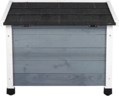 MyMax Kattenhuis - Hout - Openslaand Bitumen Dak - Kattenhuis Voor Buiten - Kattenhok - Kattenhuisje Hout - Grijs - 57*45*43CM -Dierenwinkel 1200x969