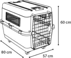 Flamingo - Hondentransportbox Nomad - L - Grijs - 57 X 80 X 60 Cm -Dierenwinkel 1200x991