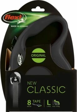 Flexi Rollijn New Classic Tape Large 8 M - Hondenriem - Zwart Tot 50kg -Dierenwinkel 825x1200