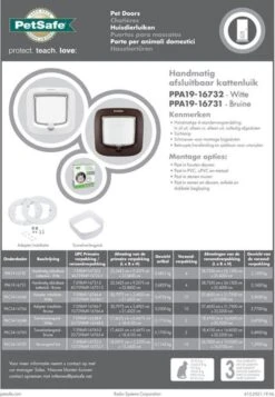 PetSafe 300 Deluxe Kattenluik - M - Ø 25.2 Cm - Wit 9 PetSafe 300 Deluxe Kattenluik - M - Ø 25.2 Cm - Wit -Dierenwinkel 831x1200