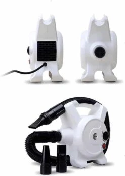 Hondenfohn - Waterblazer Met Draaiknop - 2400W Vermogen Met Warme En Koude Stand - Wit -Dierenwinkel 856x1200